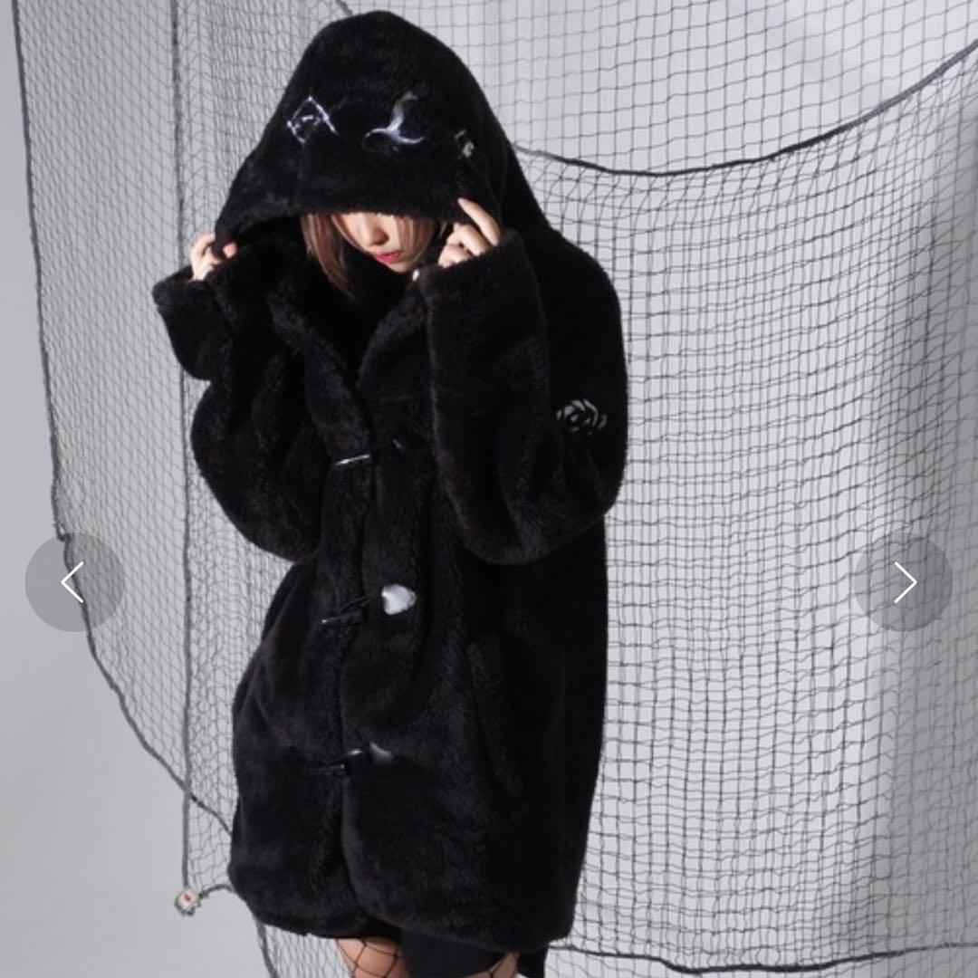 レフレム REFLEM モコモコボアダッフルコート ロゴ刺繍 ジャケット