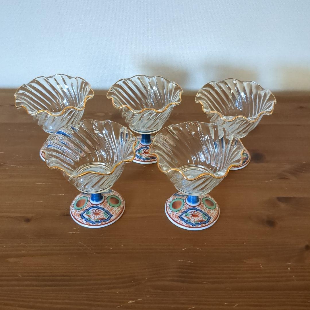 a*e様 未使用　三洋陶器　龍峰窯　つみき　赤松ガラスデザート揃　有田焼　T05