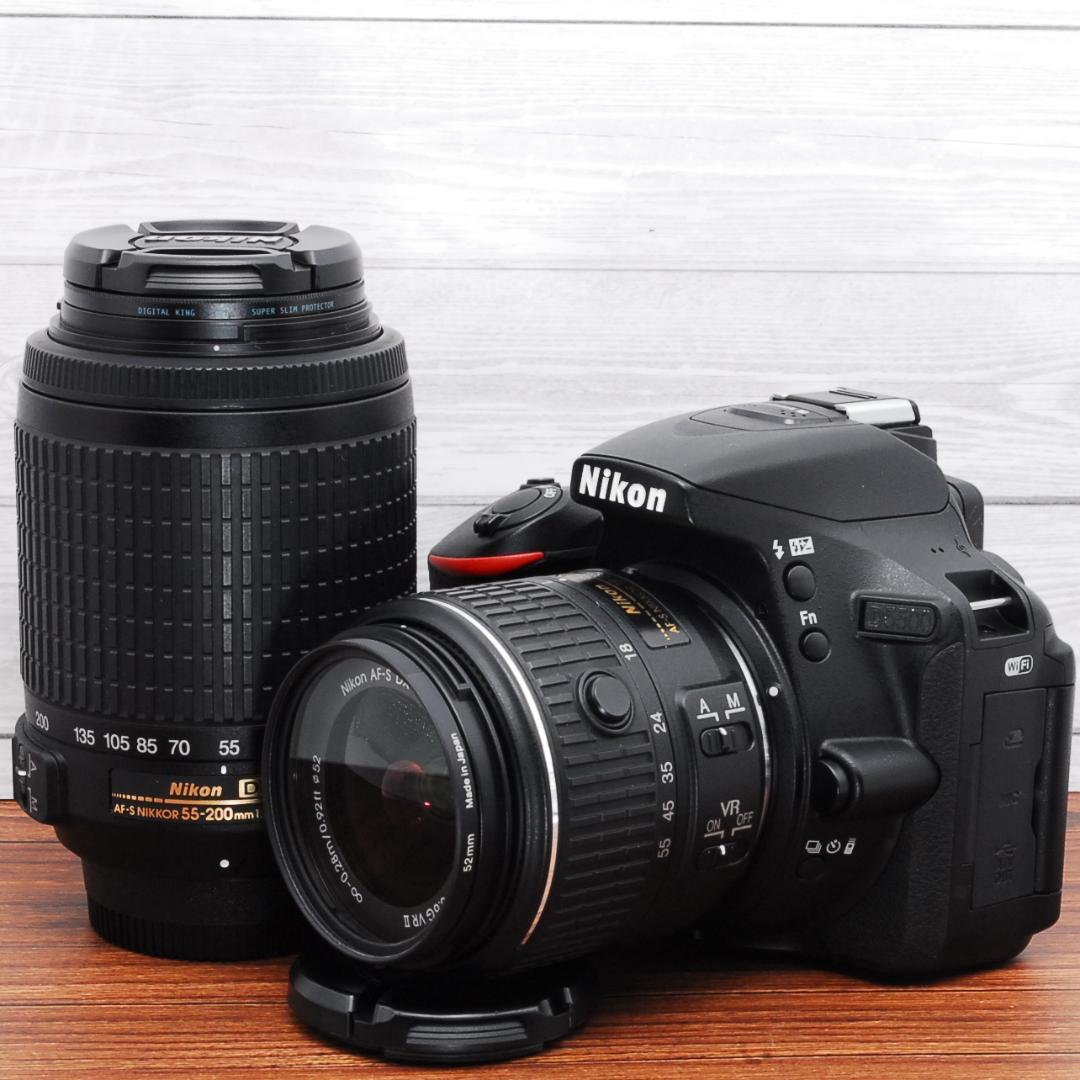 新品級美品 Wi-Fi搭載 ニコン Nikon D5500 ダブルレンズセット