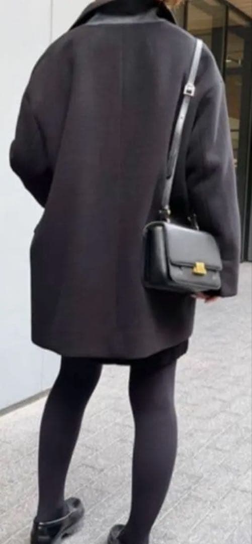 Spick and Span サイズ36 モッサジャケットライクコート 黒