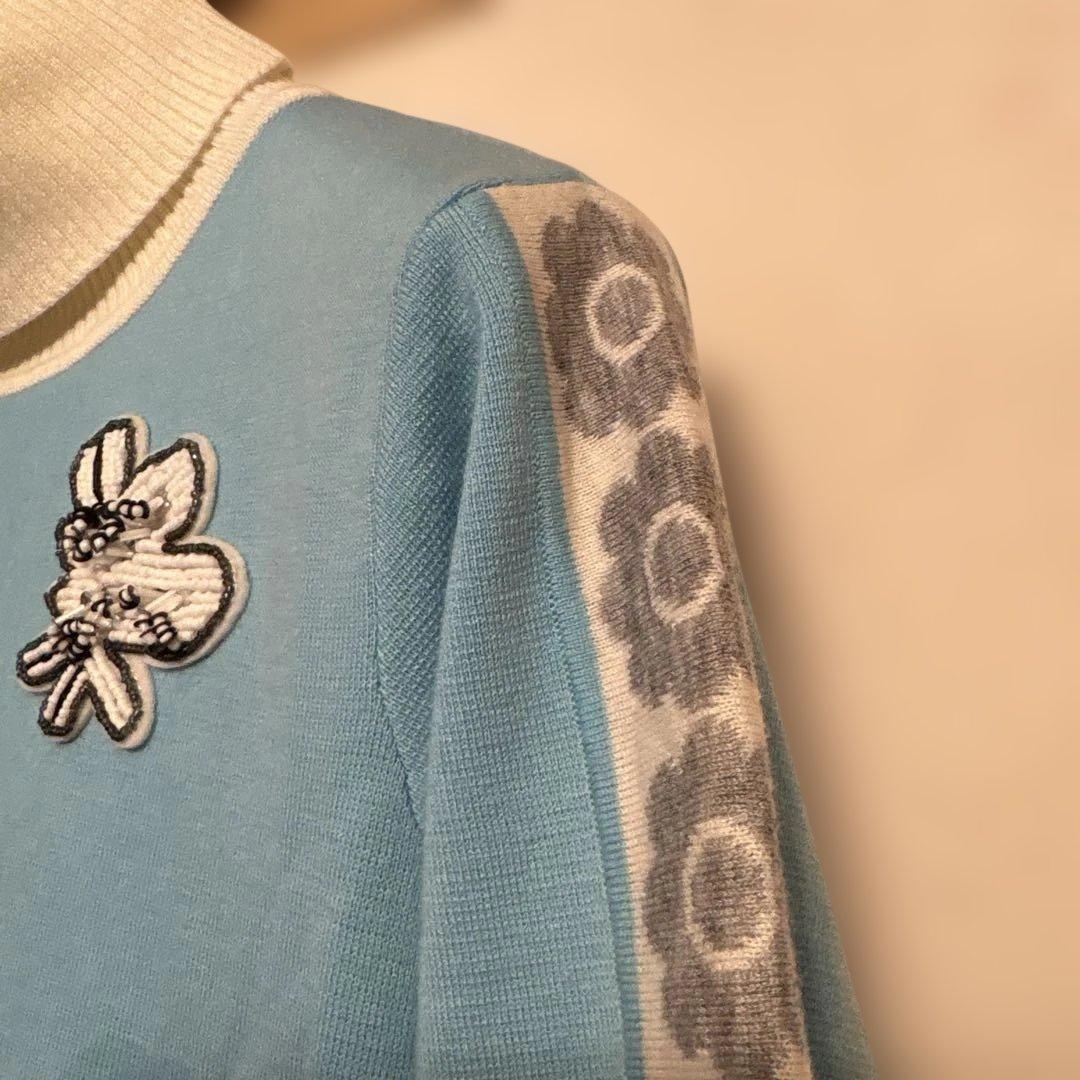 Super Beauty❣️キラキラビジューニット長袖ワンピース　新品未使用