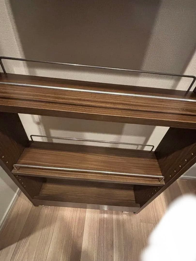 キッチン　隙間収納　幅14cm ウォールナット　キッチンラック