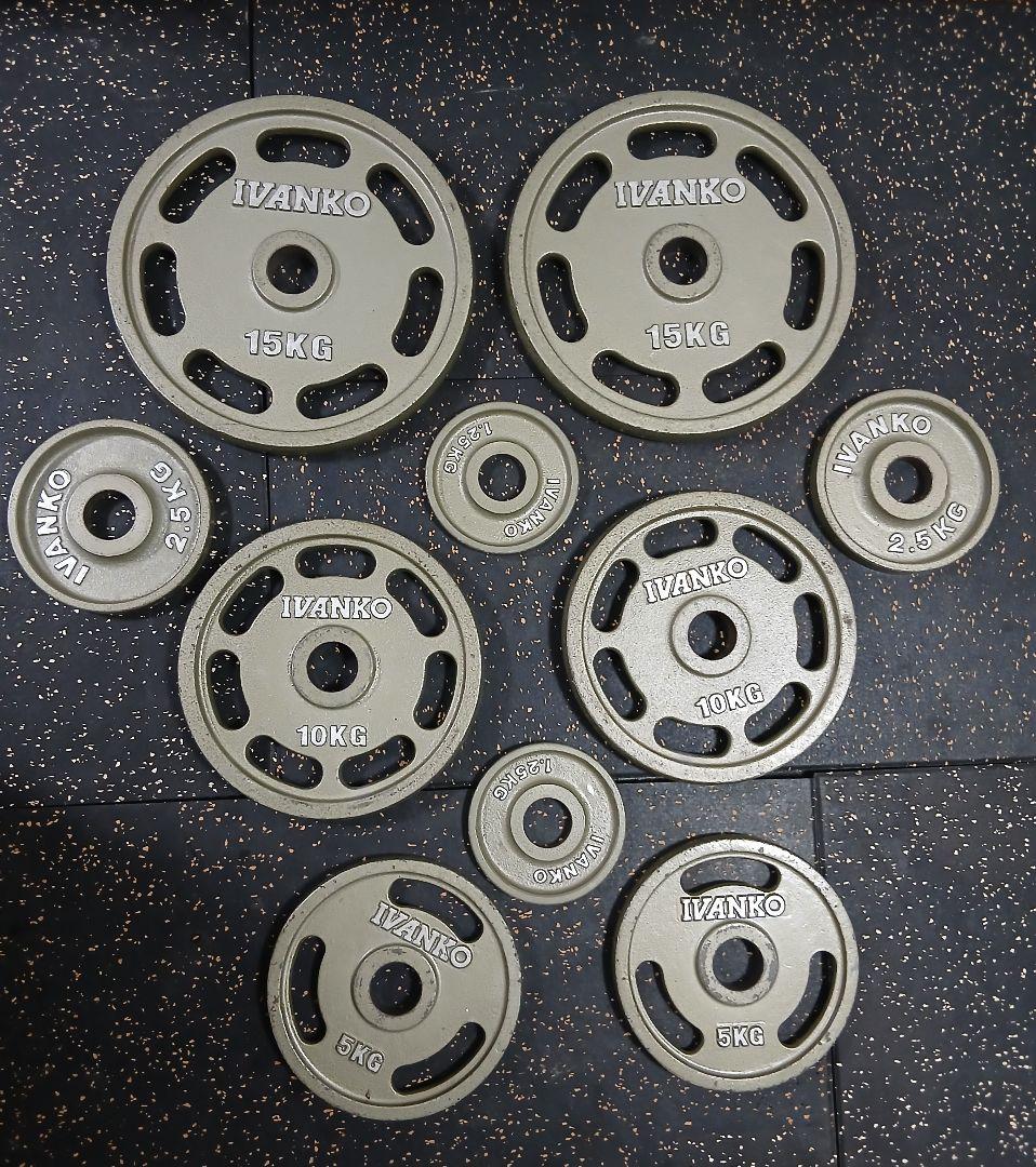 IVANKOイヴァンコ オリンピックプレートセット計67.5kg 穴径50mm