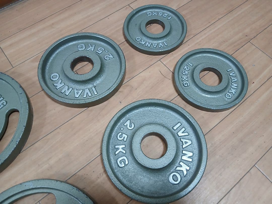 IVANKOイヴァンコ オリンピックプレートセット計67.5kg 穴径50mm