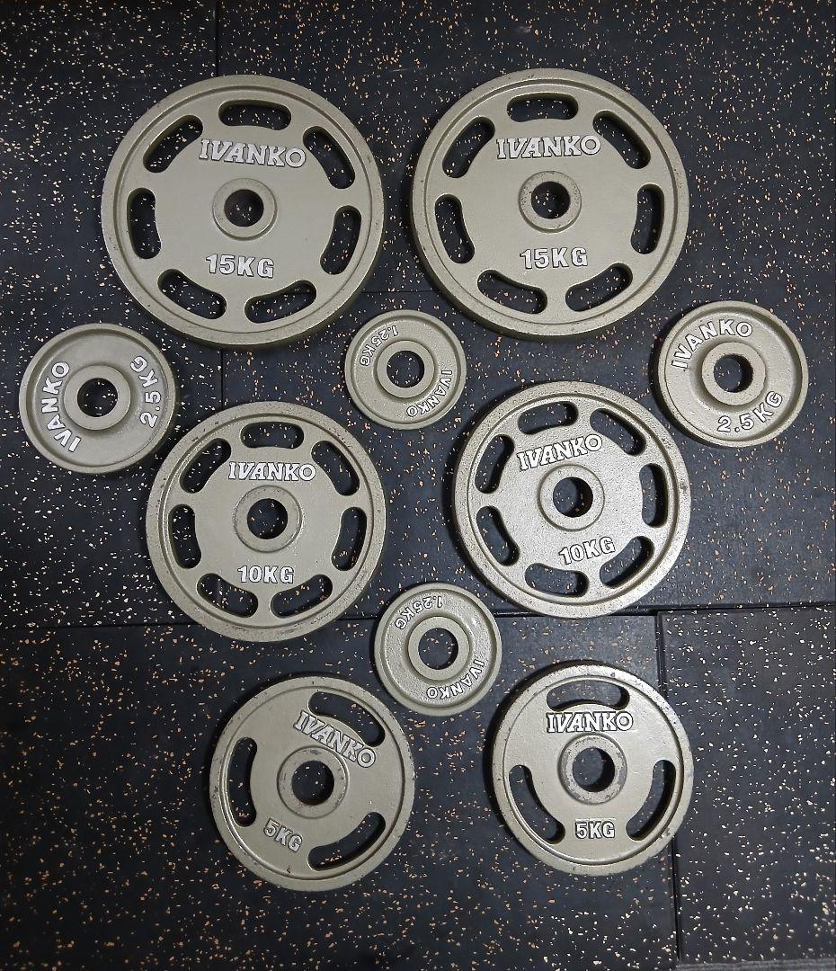 IVANKOイヴァンコ オリンピックプレートセット計67.5kg 穴径50mm