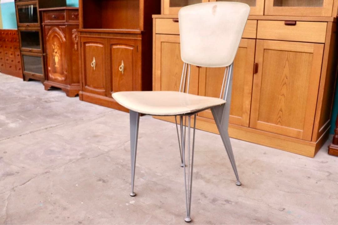 GMIK129○fasem / ファセム イタリア ビンテージ レザー チェア