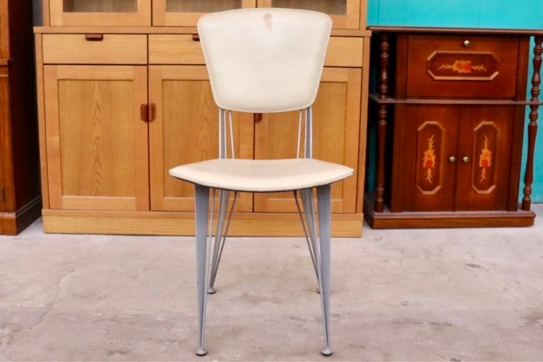 GMIK129○fasem / ファセム イタリア ビンテージ レザー チェア