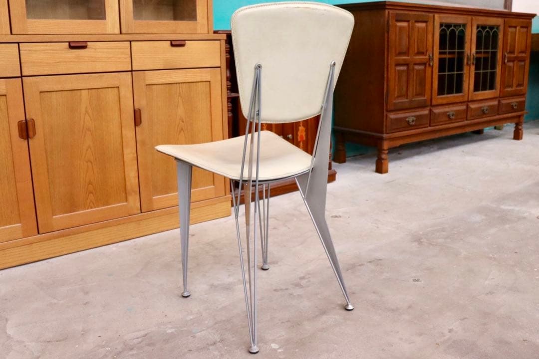 GMIK129○fasem / ファセム イタリア ビンテージ レザー チェア