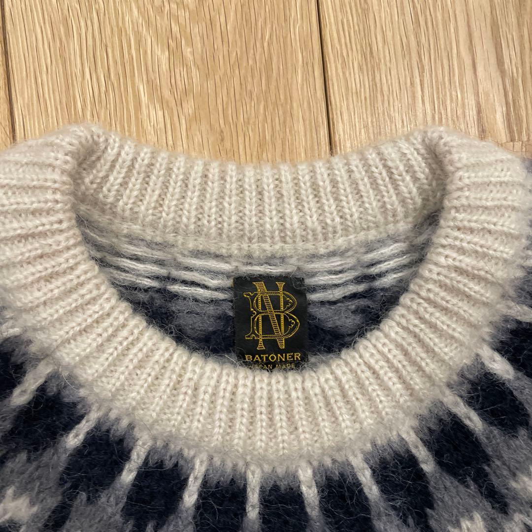 BATONER ノルディック柄　ニット サイズ2 レディース