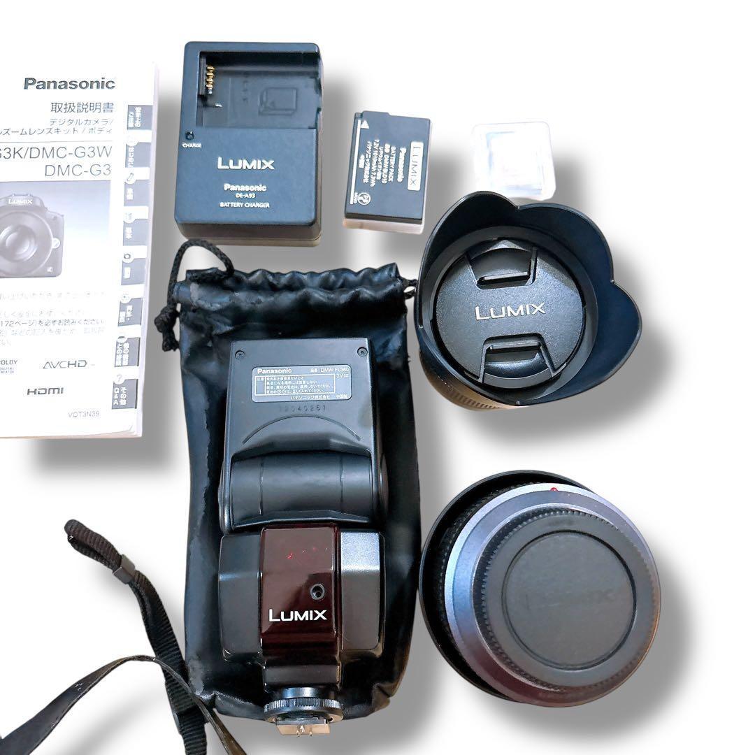 Panasonic LUMIX DMC-G3 レンズ2本セット フラッシュ付