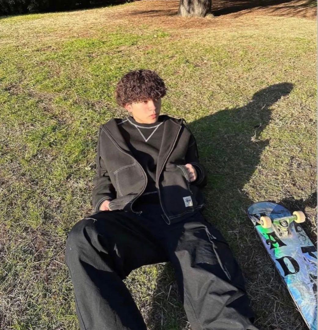 stussy ジップパーカー　CONTRAST STITCH LABEL