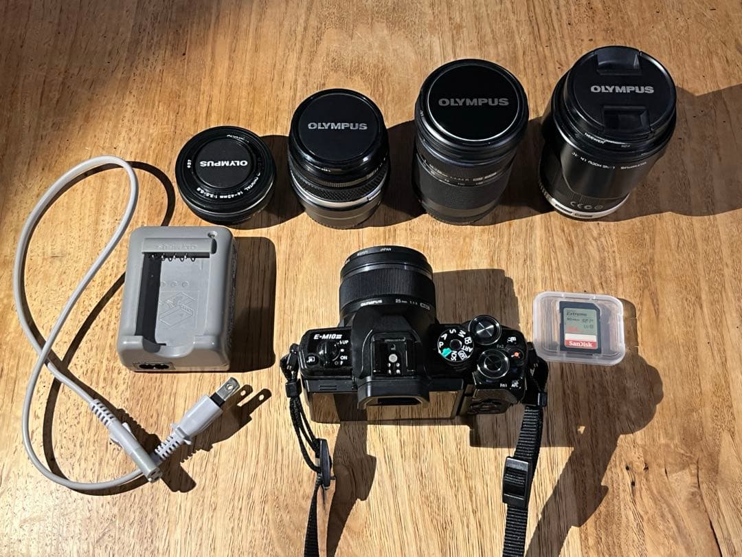 OLYMPUS om-d E-M10 markⅢ+レンズ5本+フィルター3枚