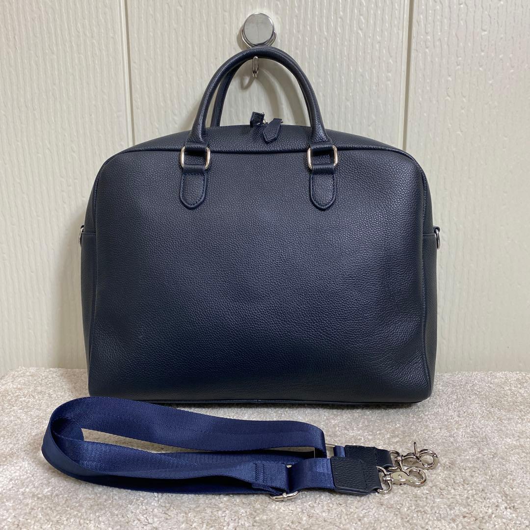 美品 MURA 本革 2WAY ブリーフケース ビジネスバッグ 大容量 シボ革