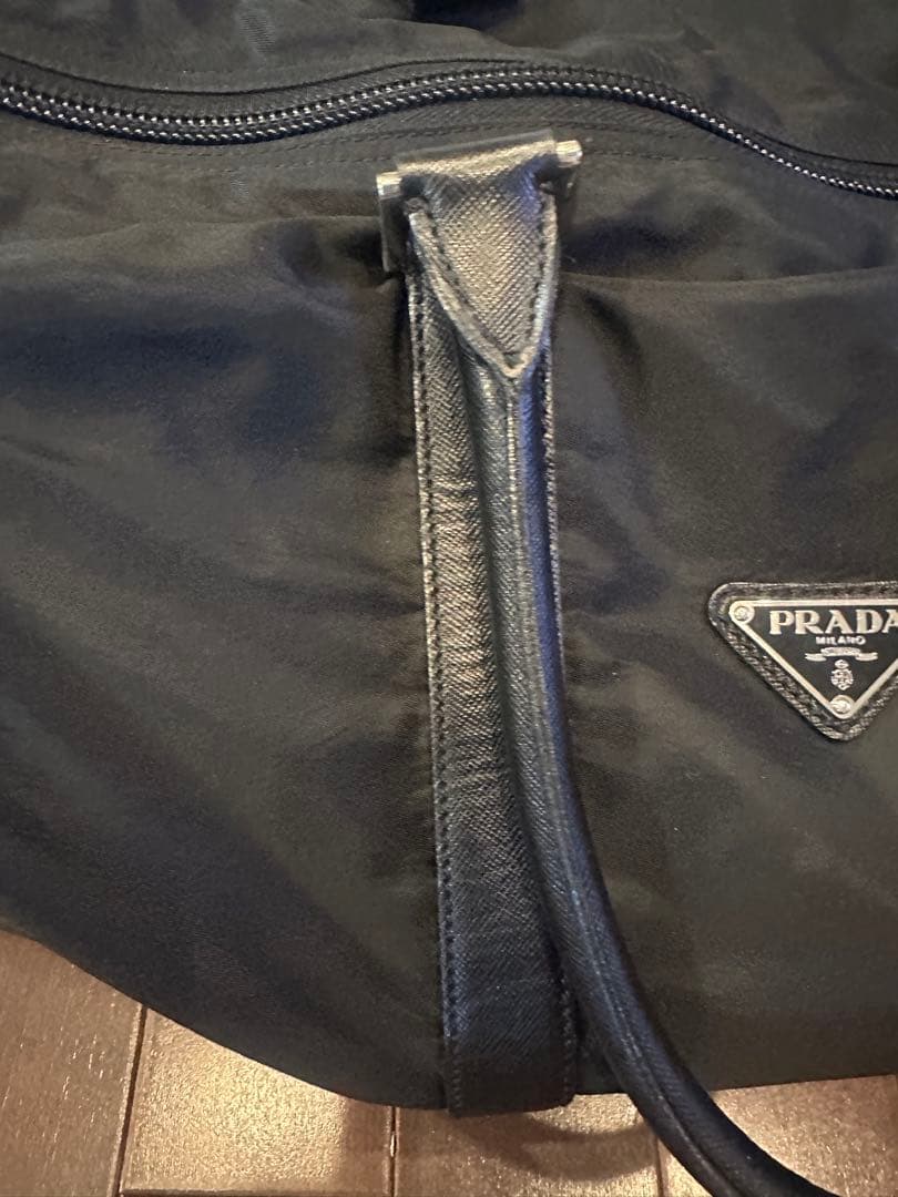 訳ありPrada ボストンバッグ 黒 ナイロン　ダイヤル式南京錠