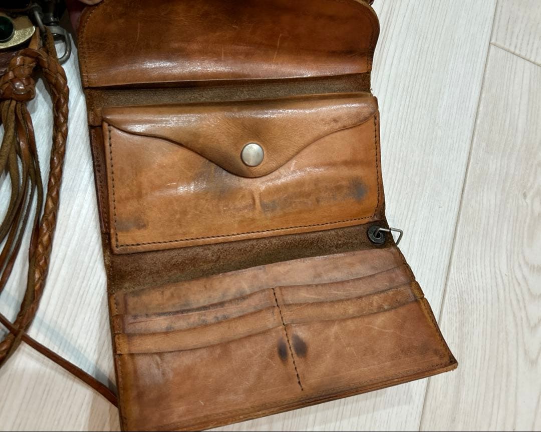 オーダーメイドレザー 長財布　付属ベルト付 バイカーズウォレット