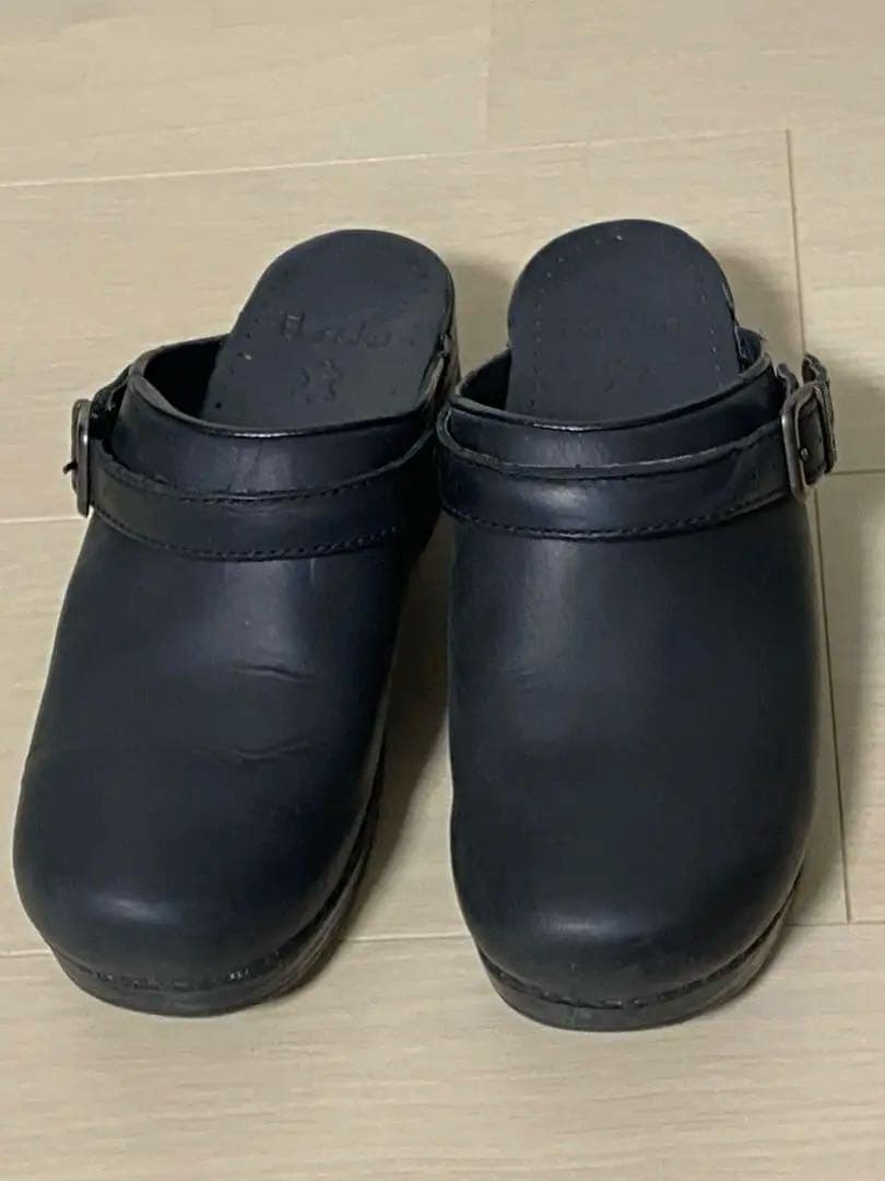 ダンスコ　本革オイルドレザー　クロッグ　サボスリッポンサンダル　黒　36