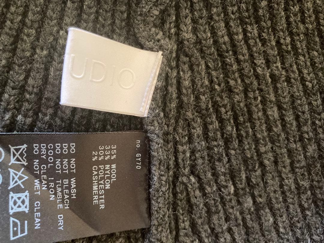 AP STUDIO リブニットケープ　グレー