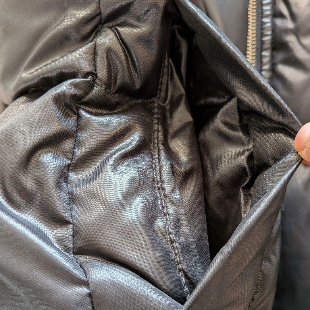 y2k  ダウンベスト 黒 ピンク フード ファー リバーシブル