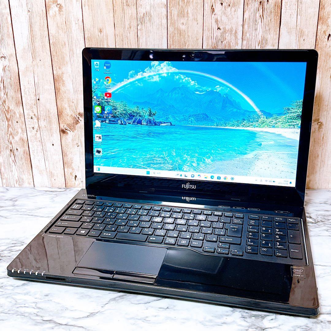 高性能i7＆メモリ8GB✨超大容量1TB✨カメラ付き すぐ使えるノートパソコン