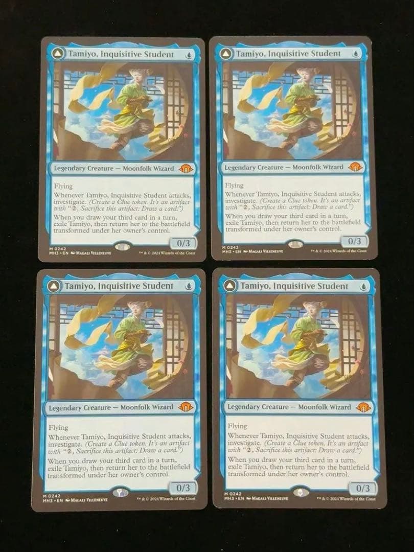 【1枚PW面の白かけ】知りたがりの学徒、タミヨウ　英語　4枚