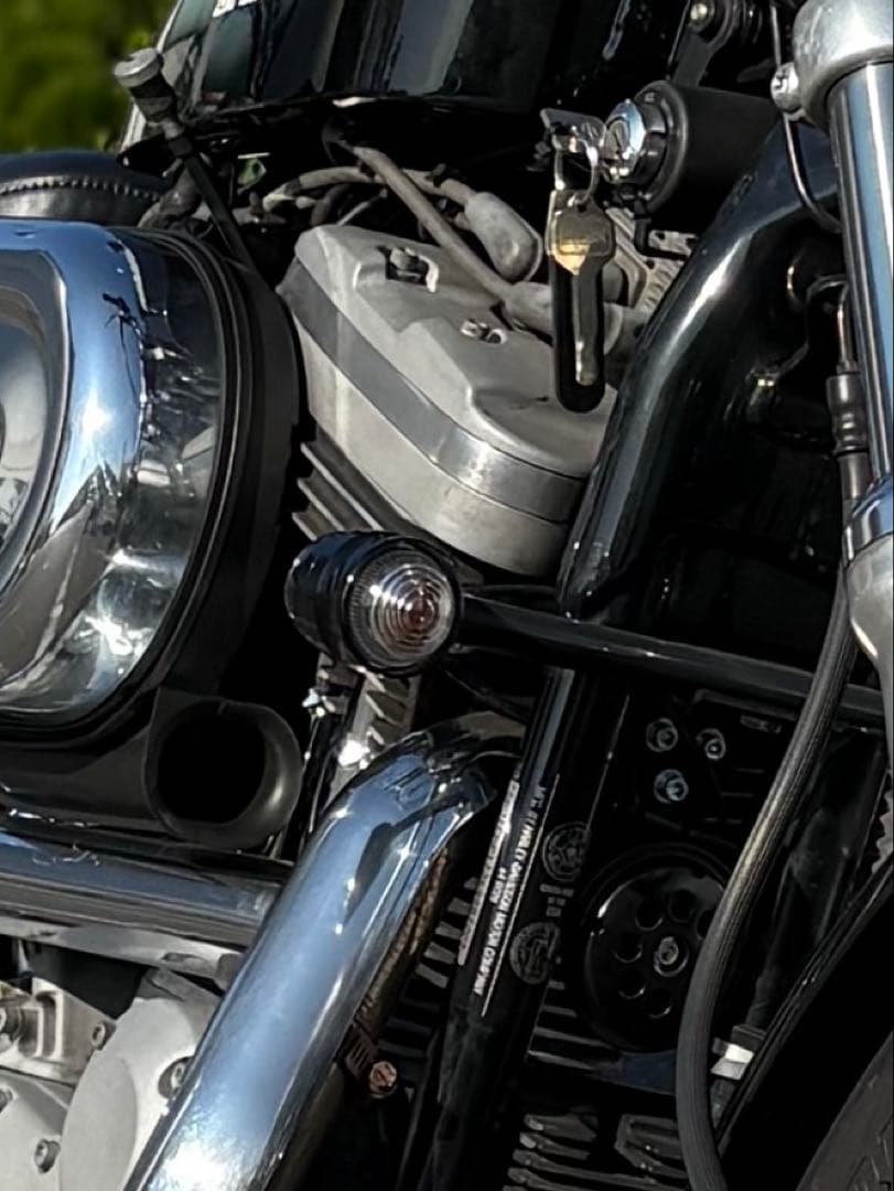 ミスミエンジニアリング スポーツスター用 ウィンカー ブラック 2本配線付き