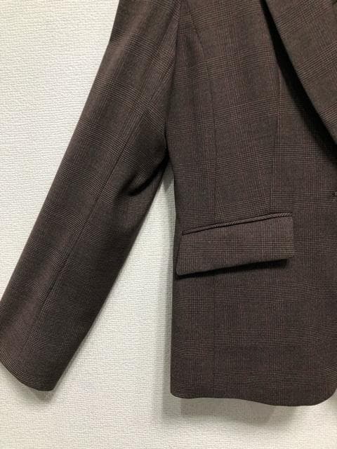 新品☆13号L♪チェック柄♪ウール調9分丈パンツスーツ♪お仕事・通勤☆r198