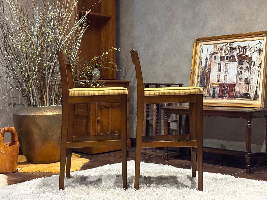 karimoku カリモク　カウンターチェア　ハイチェア　アンティーク　IZ