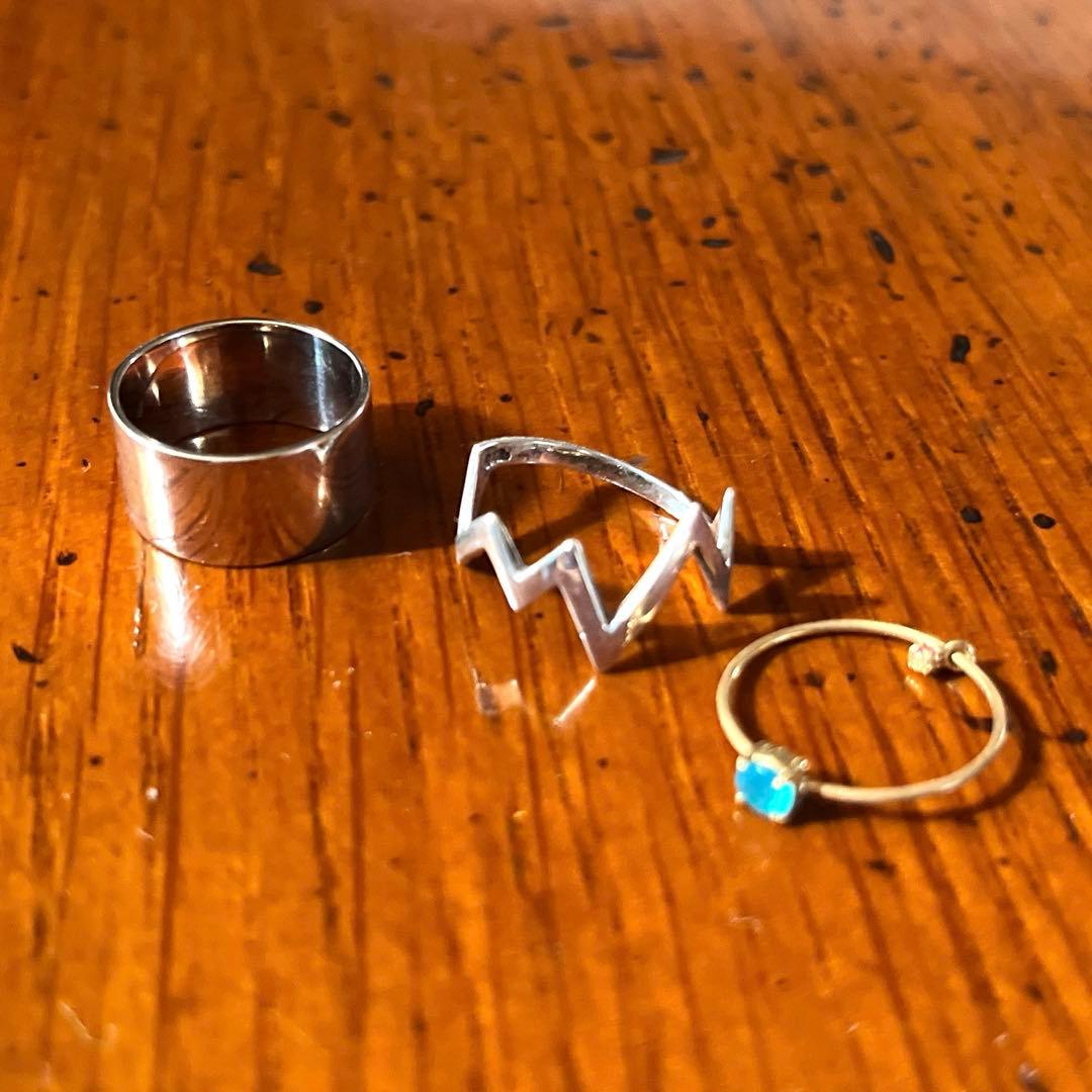 イーエムe.mファランジピンキーリング三点セット