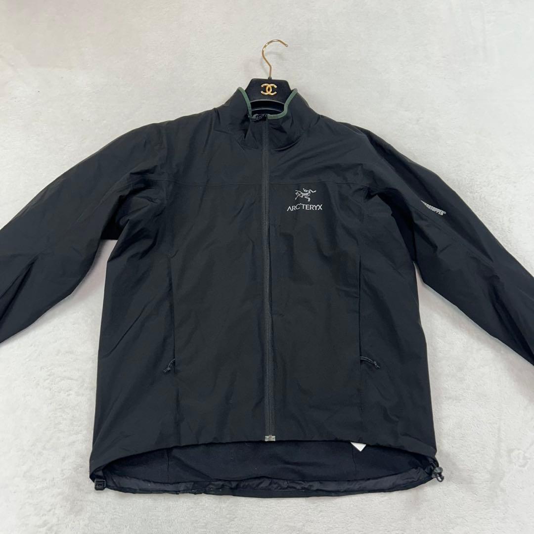 K594 S アークテリクス ロゴプリント ナイロンジャケット ブラック メンズ