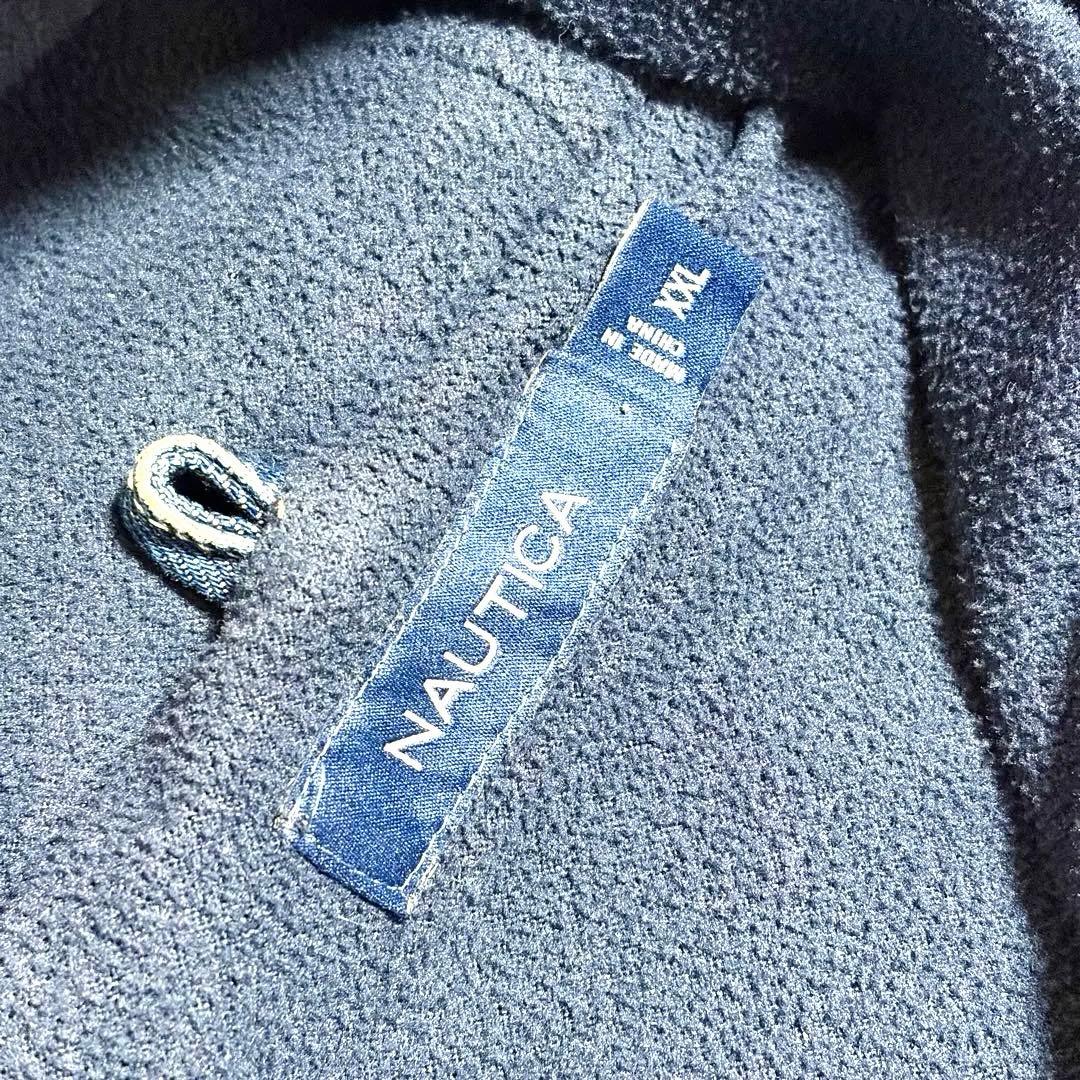 NAUTICA デニム パーカー ブルゾン フリース裏地 XXL オーバーサイズ
