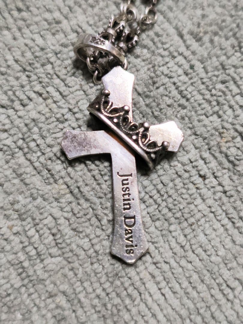Justin Davis クロスネックレス オリジナルチェーン　約45cm