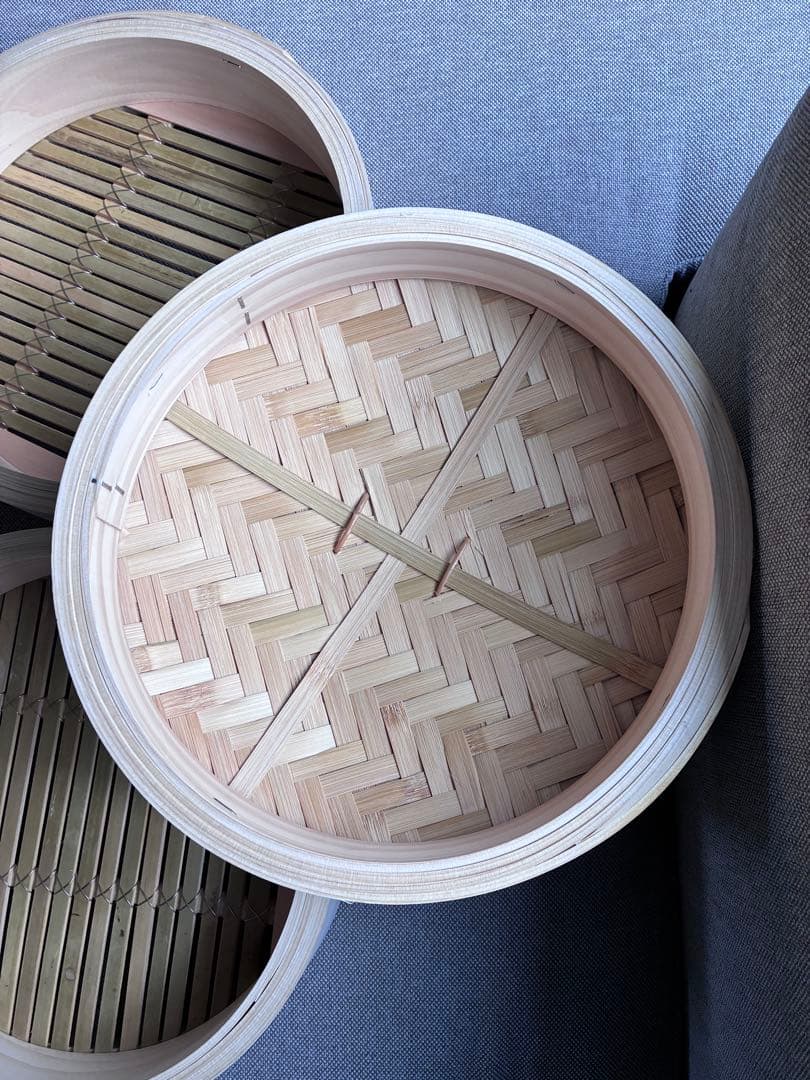 希少な国産檜中華蒸籠　せいろ　印なし 日本製30cm 2段＋蓋　ひのき　桧