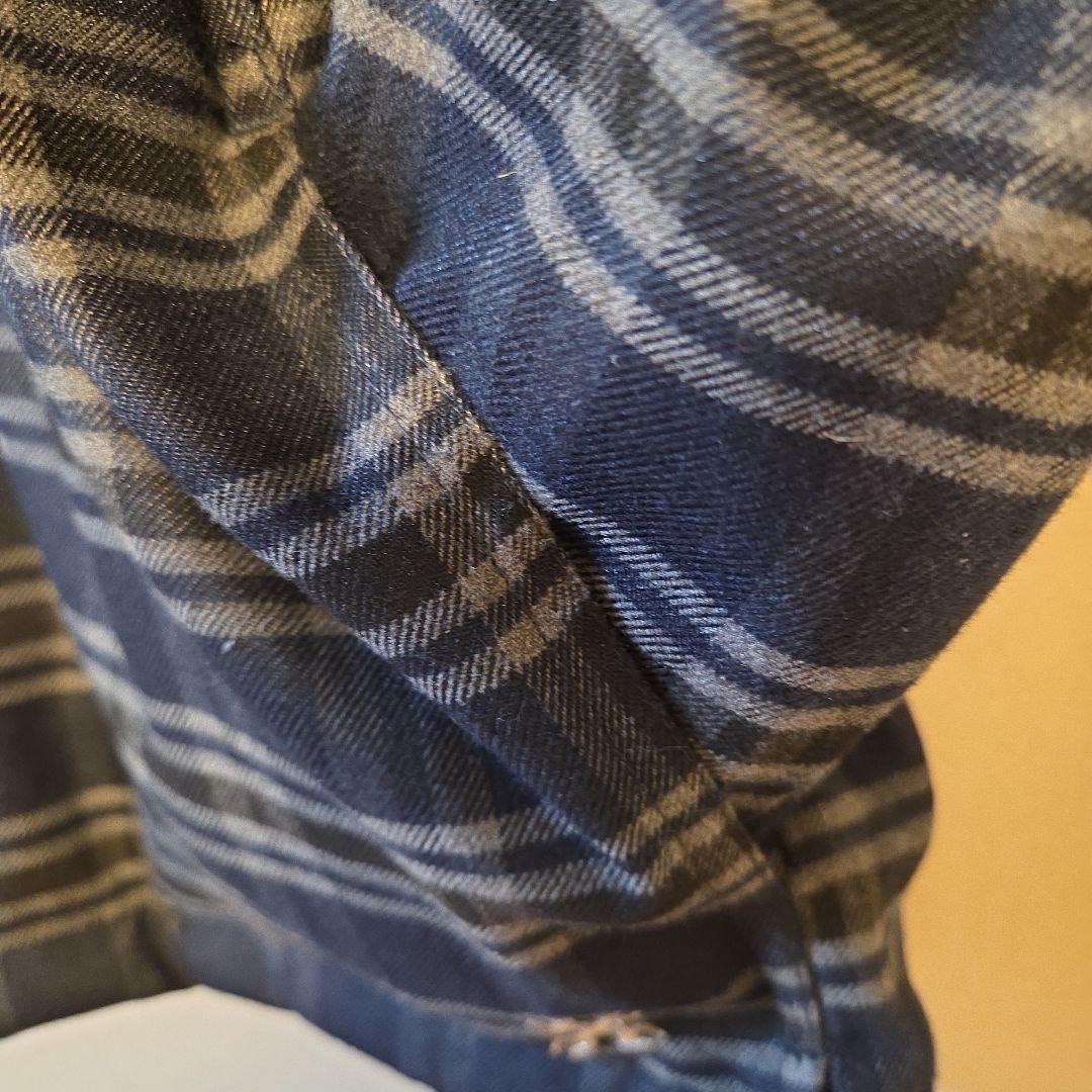 美品　BLUCO キルティングシャツ ネイビー OL-046