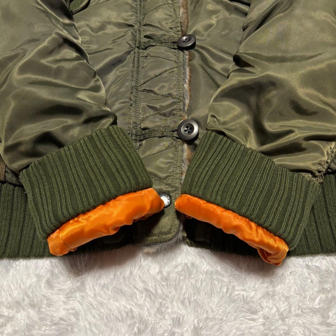 希少 美品 AVIREX N-2B ミリタリー ジャケット y2k ファー 短丈