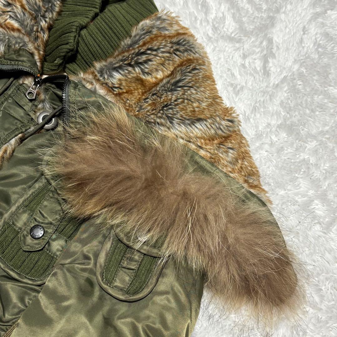 希少 美品 AVIREX N-2B ミリタリー ジャケット y2k ファー 短丈