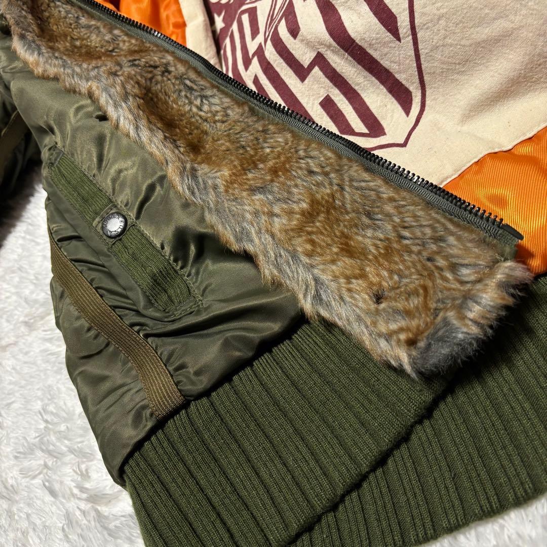 希少 美品 AVIREX N-2B ミリタリー ジャケット y2k ファー 短丈