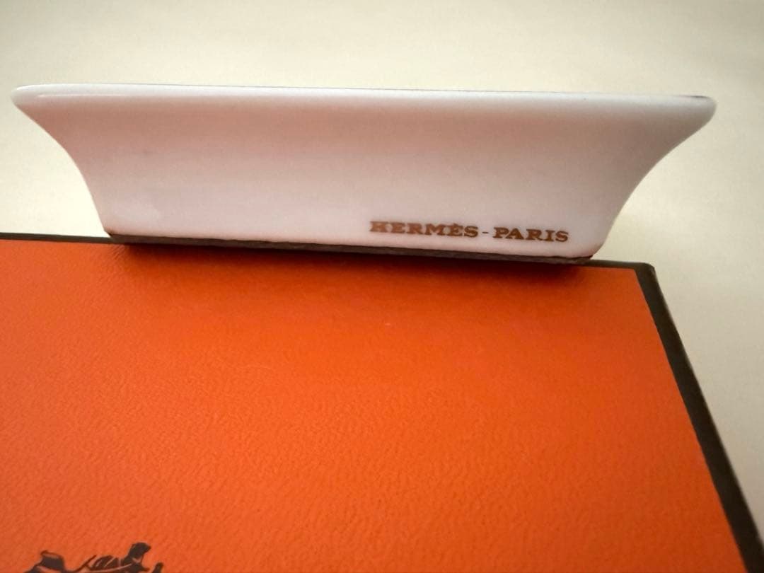 HERMES エルメス シェーヌダンクル アクセサリートレイ ブルー スクエア