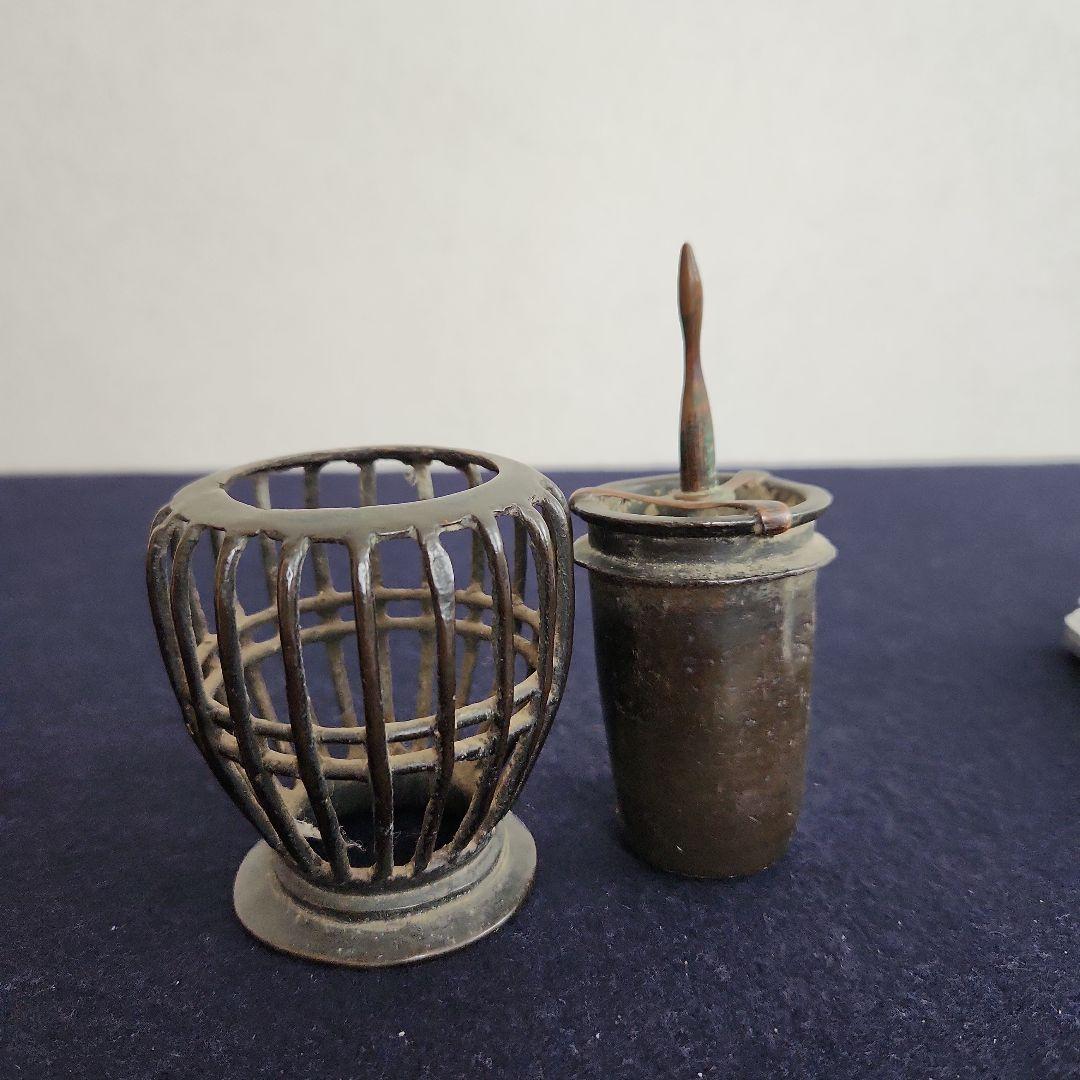 古銅の燭台‥江戸時代‥金工