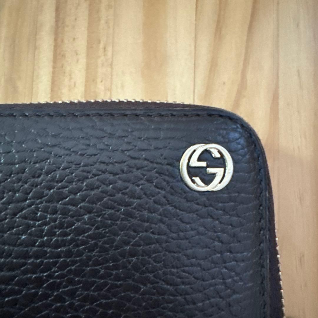 GUCCI ブラウンレザー 長財布