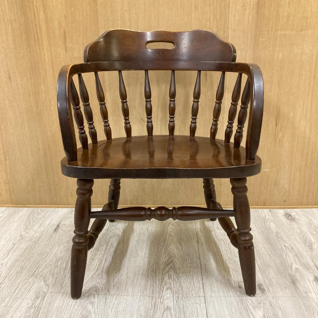 【柏木工】ヴィンテージ ダイニングチェア 椅子　アームチェア　アンティーク D