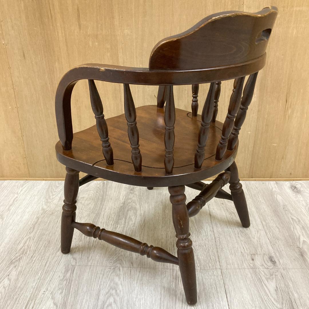 【柏木工】ヴィンテージ ダイニングチェア 椅子　アームチェア　アンティーク D