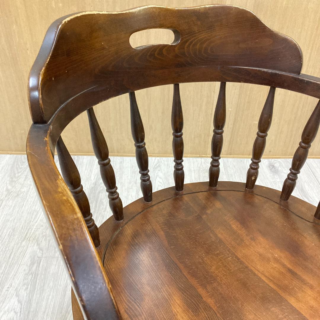 【柏木工】ヴィンテージ ダイニングチェア 椅子　アームチェア　アンティーク D