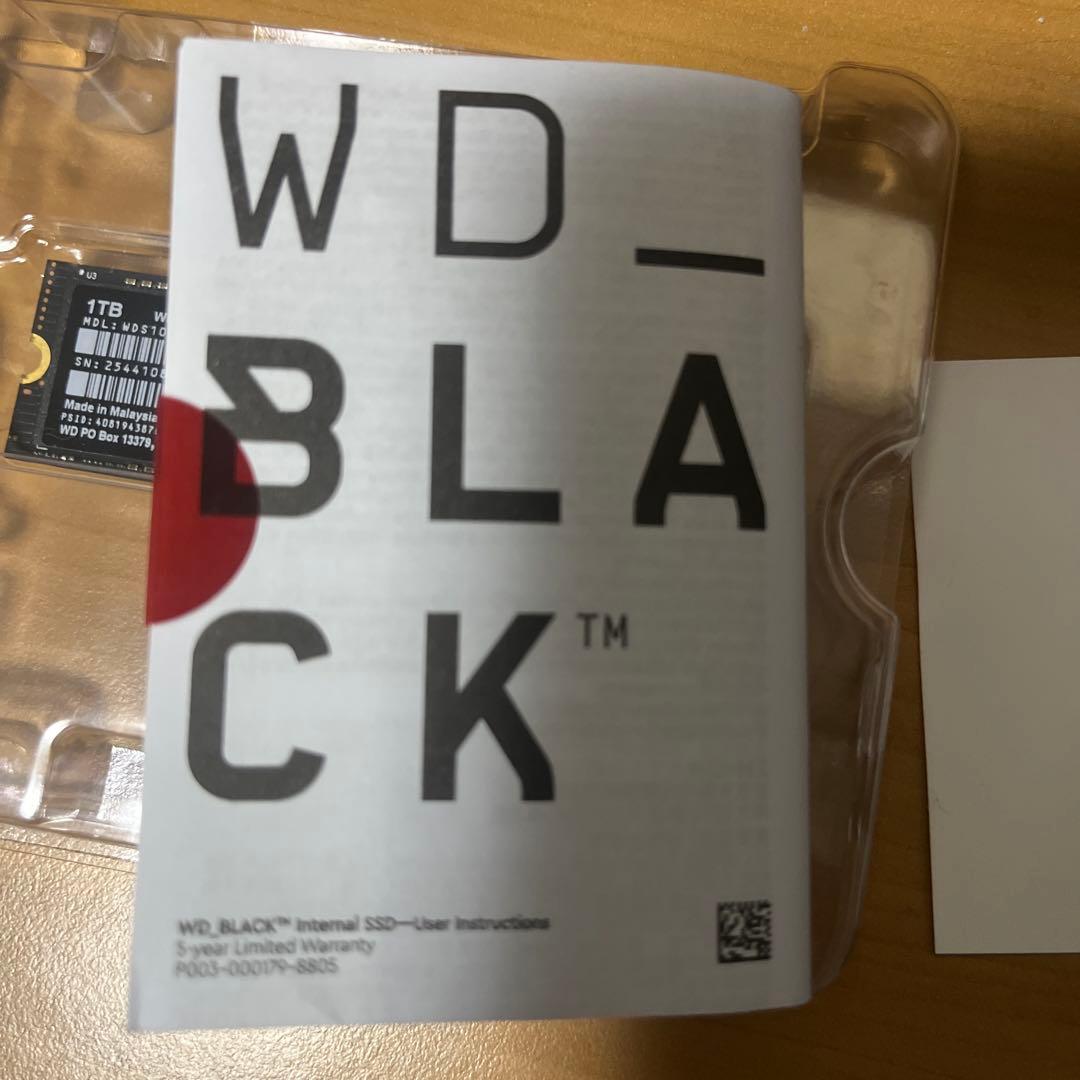 【SSD】sn850x WD BLACK M.2 SSD 内蔵 1TB