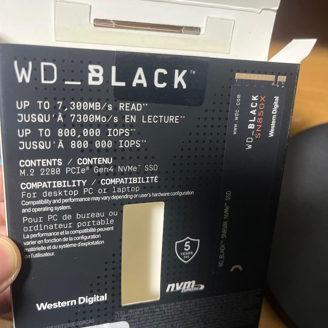 【SSD】sn850x WD BLACK M.2 SSD 内蔵 1TB