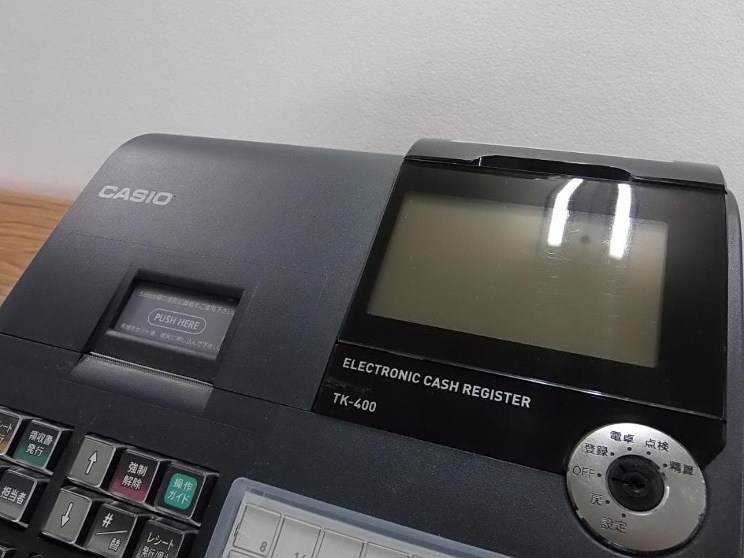 人気の黒1129設定無料TK-400飲食向72タッチカシオ　インボイスレジスター
