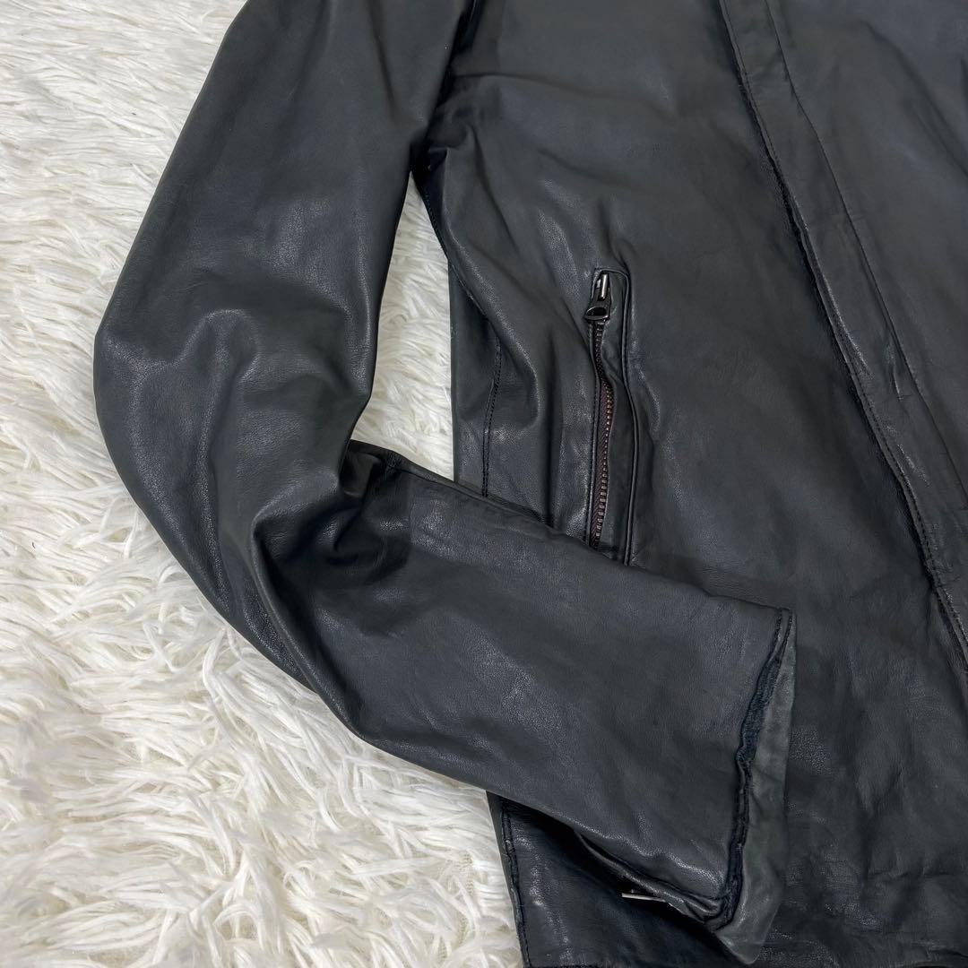 Sisii シシ ライダース ウォッシャブル レザージャケット ブラック S