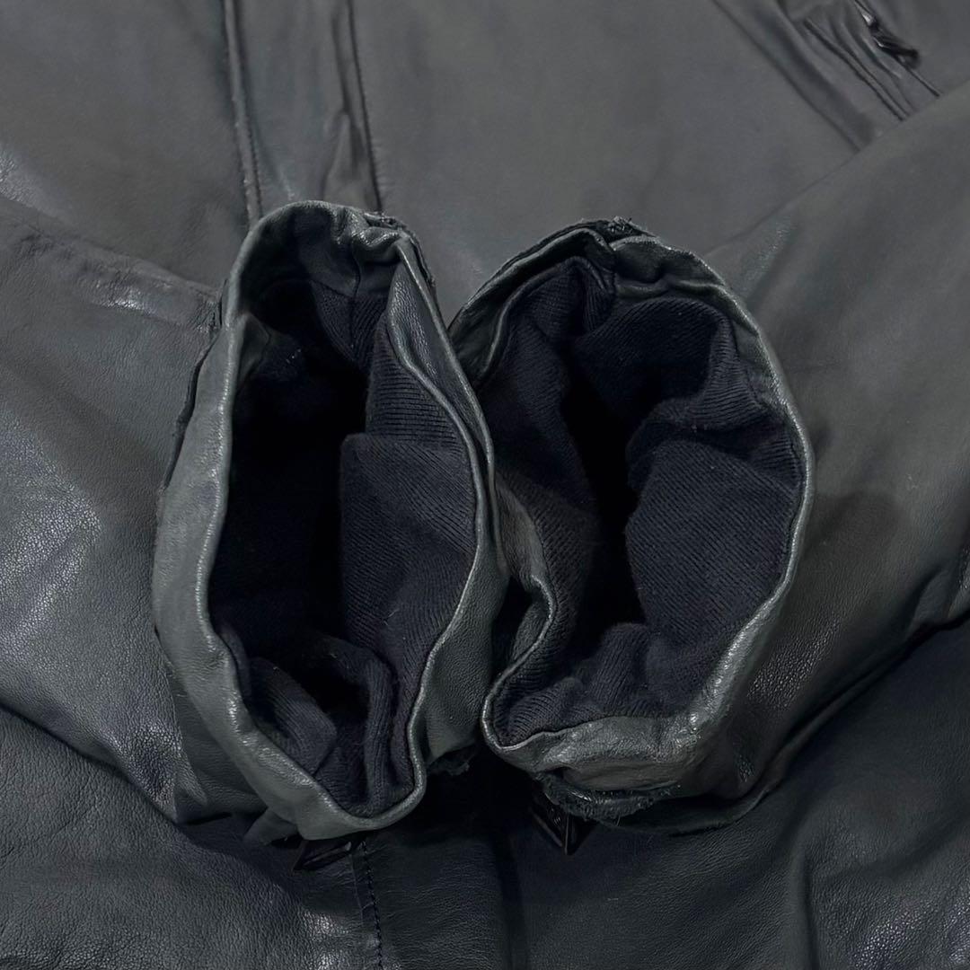 Sisii シシ ライダース ウォッシャブル レザージャケット ブラック S