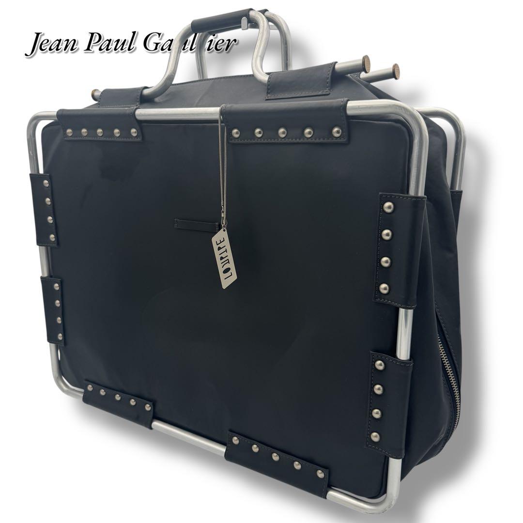 ジャンポールゴルチェ　パイプ　パイプフレーム メタルハンドル　ブラック　黒