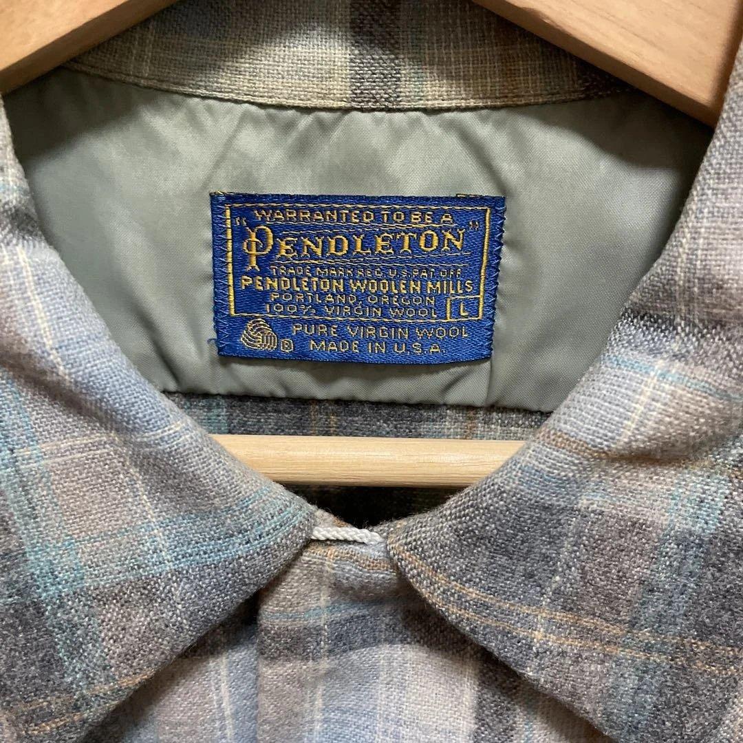 70's Pendleton ペンドルトン　ウールボードシャツL