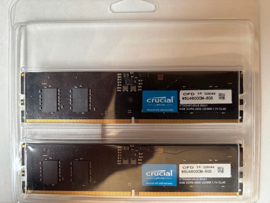 crucial W5U4800CM-8G 8GB DDR5メモリー